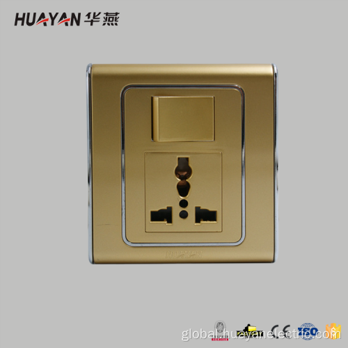 British Standard Gang Switch And Socket electrical multi-functional fireproof wall switch Manufactory